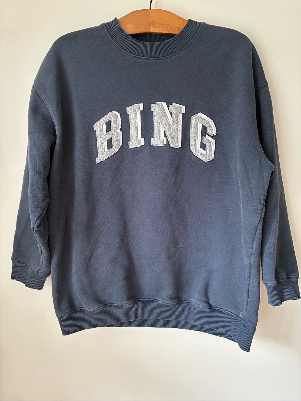 Anine Bing Sweatshirt Women’s XS Tyler Bing Sweatshirt in Navy - Picture 3 of 10